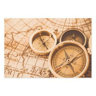 Vintage Sepia Compass Map Decoupage Decoupaging  Sheets