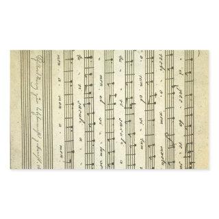 Vintage Sheet Music, Antique Musical Score 1810 Rectangular Sticker