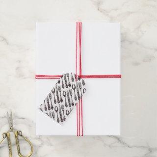 Vintage Silverware Pattern Artisan Classic Foodie Gift Tags