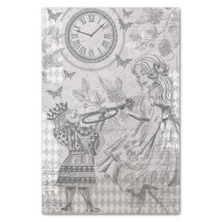 Vintage Sketch Alice In Wonderland Decoupage Tissue Paper