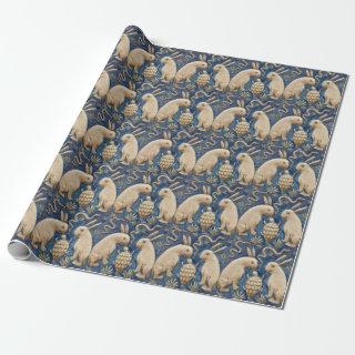 Vintage Spanish Tile Animal Rabbit Tortoise Blue