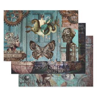 VINTAGE STEAMPUNK HEAVY WEIGHT DECOUPAGE  SHEETS