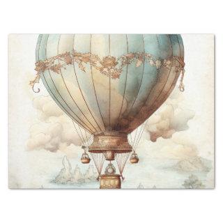 Vintage Steampunk Hot Air Balloon (2) Tissue Paper