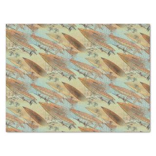 Vintage Steampunk Style Airships in Flight Pattern Tissue Paper