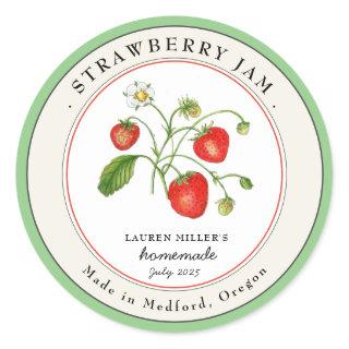 Vintage Strawberry Jam jar Canning label