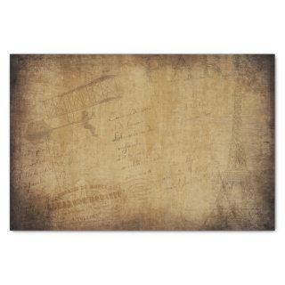 Vintage Style Background Eiffel Tower" Tissue Paper
