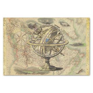 Vintage Texture Rustic Map Nautical Decoupage Tissue Paper