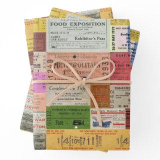 Vintage Tickets Collage Decoupage