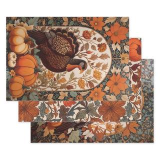 Vintage Turkey and Pumpkins Autumn  Sheets