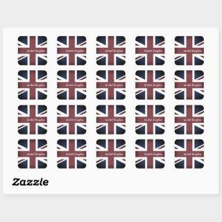 Vintage Union Jack & British flag patriots / UK Square Sticker