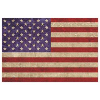 Vintage United States Flag Decoupage Tissue Paper