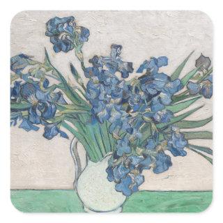 Vintage Van Gogh Irises Square Sticker