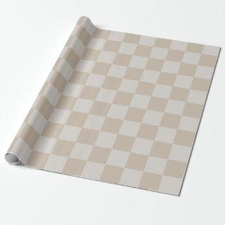 Vintage Vanilla White coffee cream checkered chess