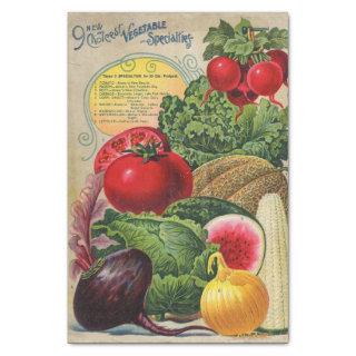 Vintage Vegetable Seed Catalog Tissue Paper
