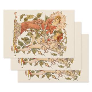 Vintage Victorian Art, Rose by Walter Crane  Sheets