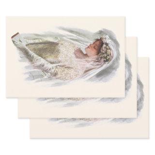 Vintage Victorian Bride with Bible Harrison Fisher  Sheets