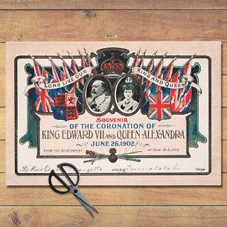 Vintage Victorian Coronation Decoupage Paper
