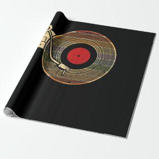 Vintage Vinyl Record Player Sketch Drawing