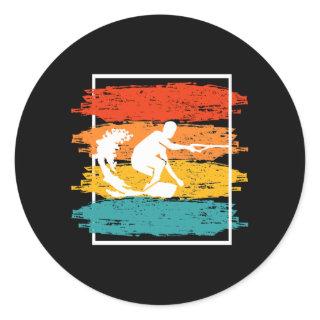 Vintage Wakeboarding Wakesurfing Wakesurfer Classic Round Sticker