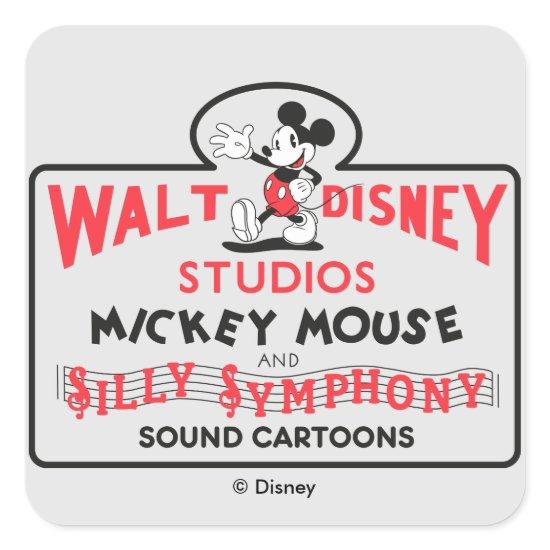 Vintage Walt Disney Studios Square Sticker