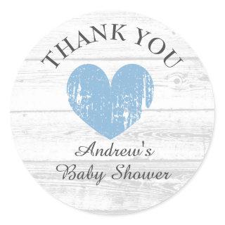 Vintage white barn wood baby shower stickers