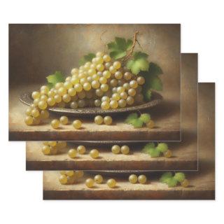 Vintage White Grapes Still Life  Sheets