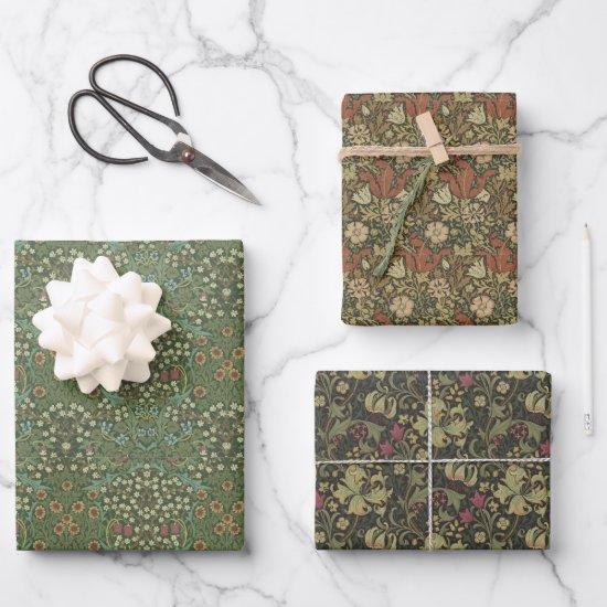 Vintage William Morris Patterns Floral Green  Sheets