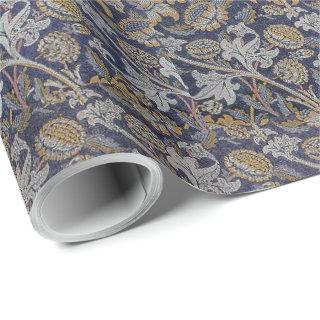 Vintage William Morris Wey Pattern Blue Background