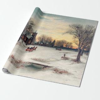 Vintage Winter Christmas by horse and carriage
