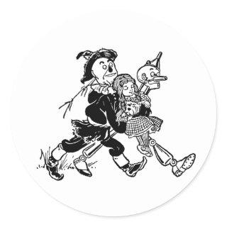 Vintage Wizard of Oz Dorothy Sleeping with Poppies Classic Round Sticker