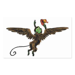 Vintage Wizard of Oz, Evil Flying Monkey Rectangular Sticker