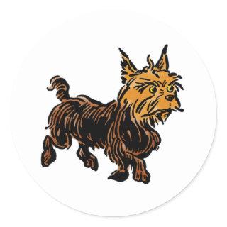 Vintage Wizard of Oz, Toto the Cute Puppy Dog Classic Round Sticker