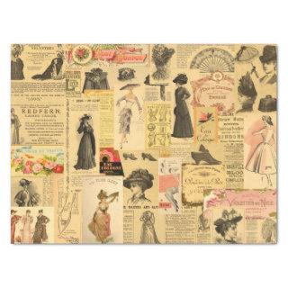 Vintage Women Advertisements Shabby Chic Decoupage Tissue Paper