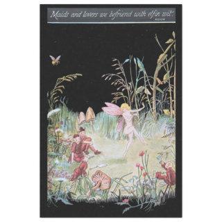 Vintage Woodland Fairies and Elves Tissue Paper