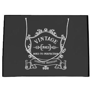 Vintage Year Aged to Perfection Custom Birth Year Large Gift Bag