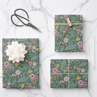 Vintage Yellow Dandelions Pink Pansy Faces Pansies  Sheets