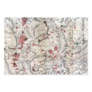 Vintage Yellowstone National Park Topographical Wr  Sheets