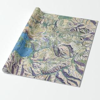 Vintage Yellowstone National Park Topographical
