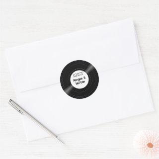 Vinyl Record Monogram White Label