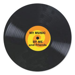 Vinyl Record Sticker to Customize