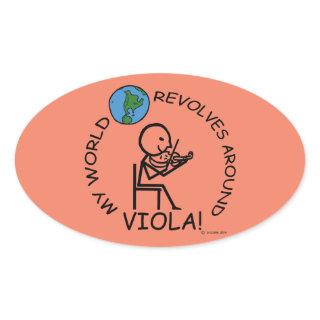Viola - World Revolves Around Oval Sticker