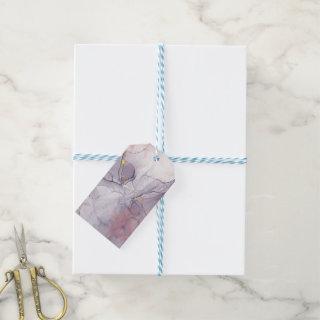 Violet and Gold Marble Gift Tags