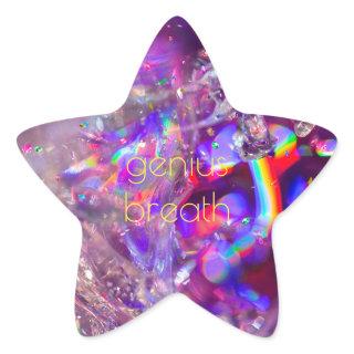 Violet Crystals Purple Pink Rainbow Holograph2 Star Sticker
