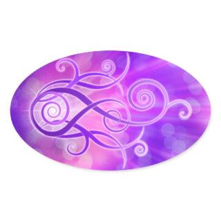 Violet Flame / Violet Fire Oval Sticker