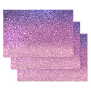 Violet Princess Blush Pink Triple Glitter Ombre  Sheets