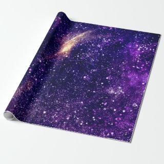 Violet purple abstract galaxy universe