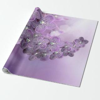 Violet Purple Blooming Flower Orchids Clutch