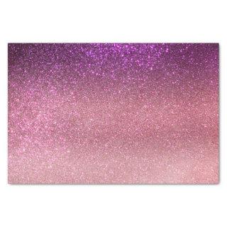 Violet Purple Pink Triple Glitter Ombre Gradient Tissue Paper