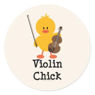 Violin Chick Stickers