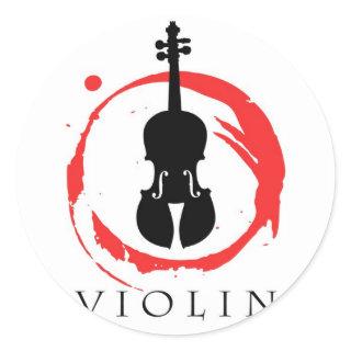Violin Student Classic Round Sticker